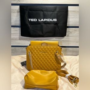 Ted Lapidus French Bag Mustard Color satchel Bag